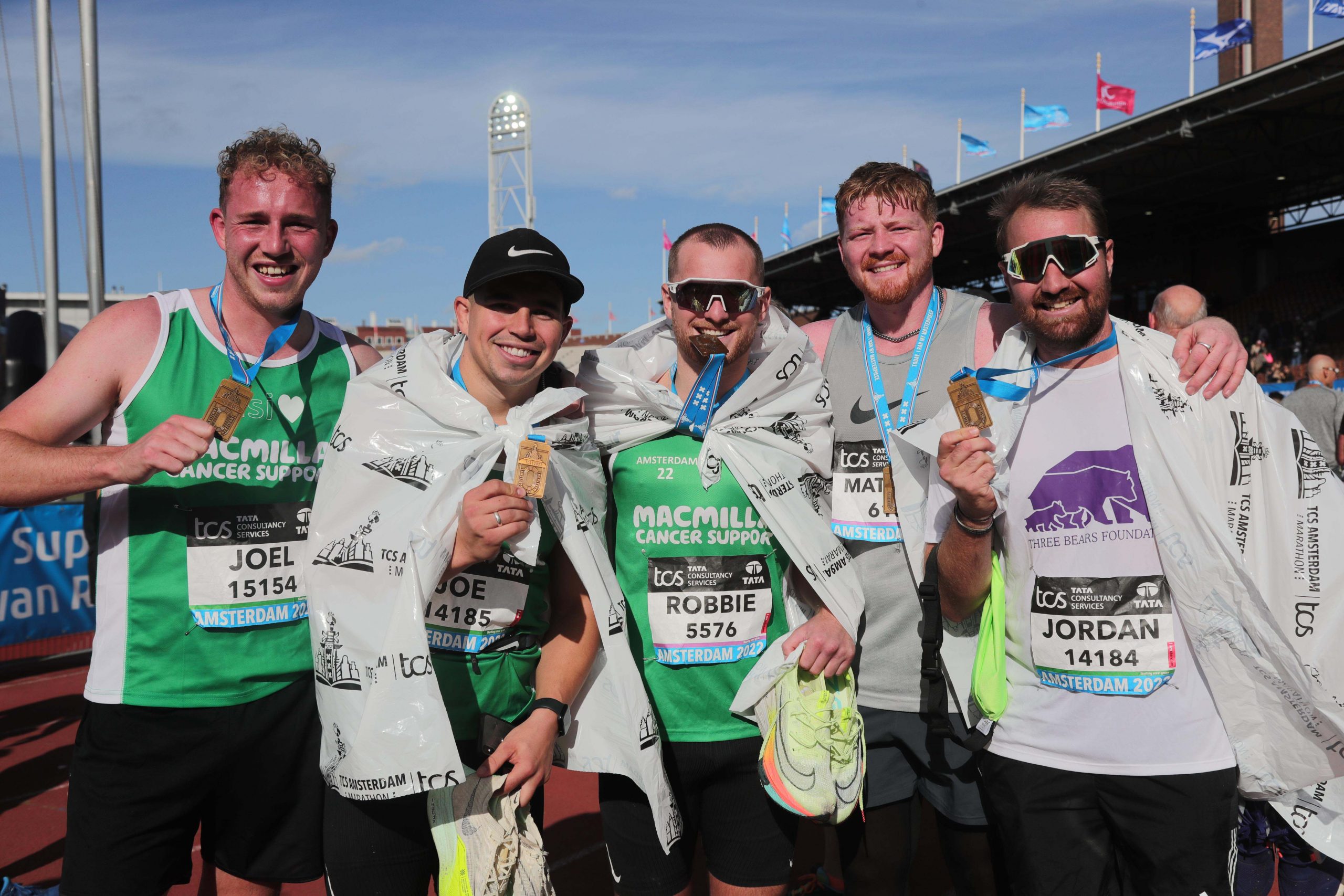 Caffeine’s Joe Stockwell and friends run up £23k+ for Macmillan in Amsterdam