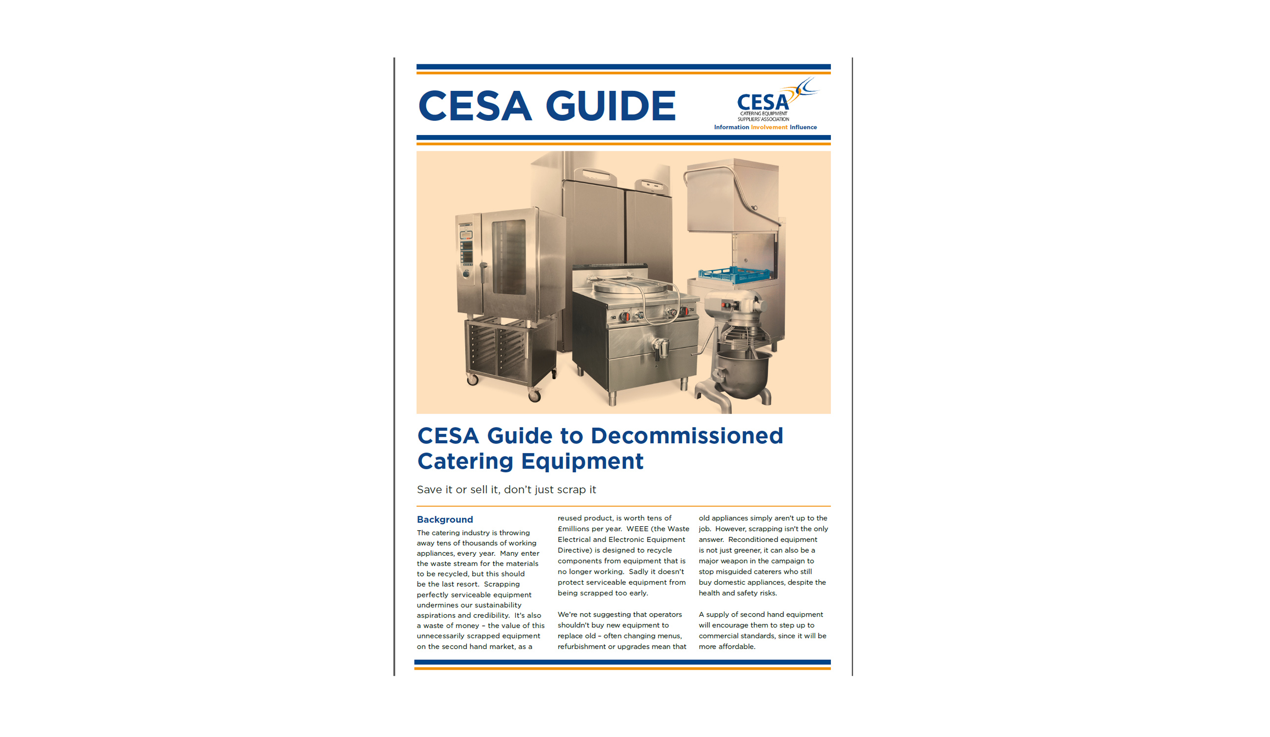 CESA launches Guide to Decommissioned Catering Equipment