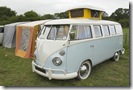 VW Camper Van on a campsite