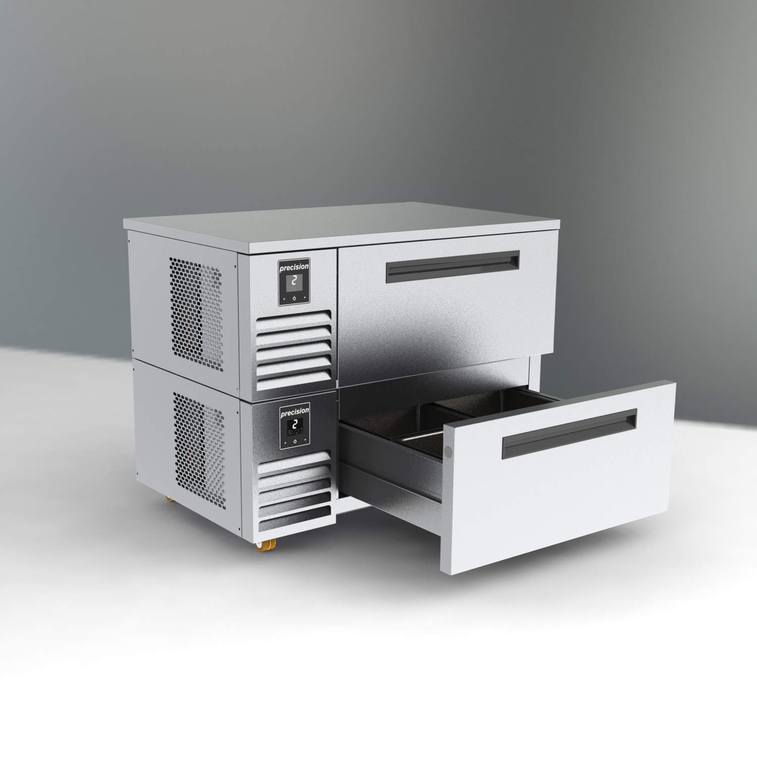 Double up with Precision’s stacking variable temperature drawers