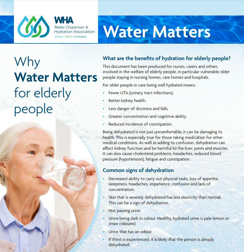 Hydration in the elderly matters: WHA offers advice and guidance